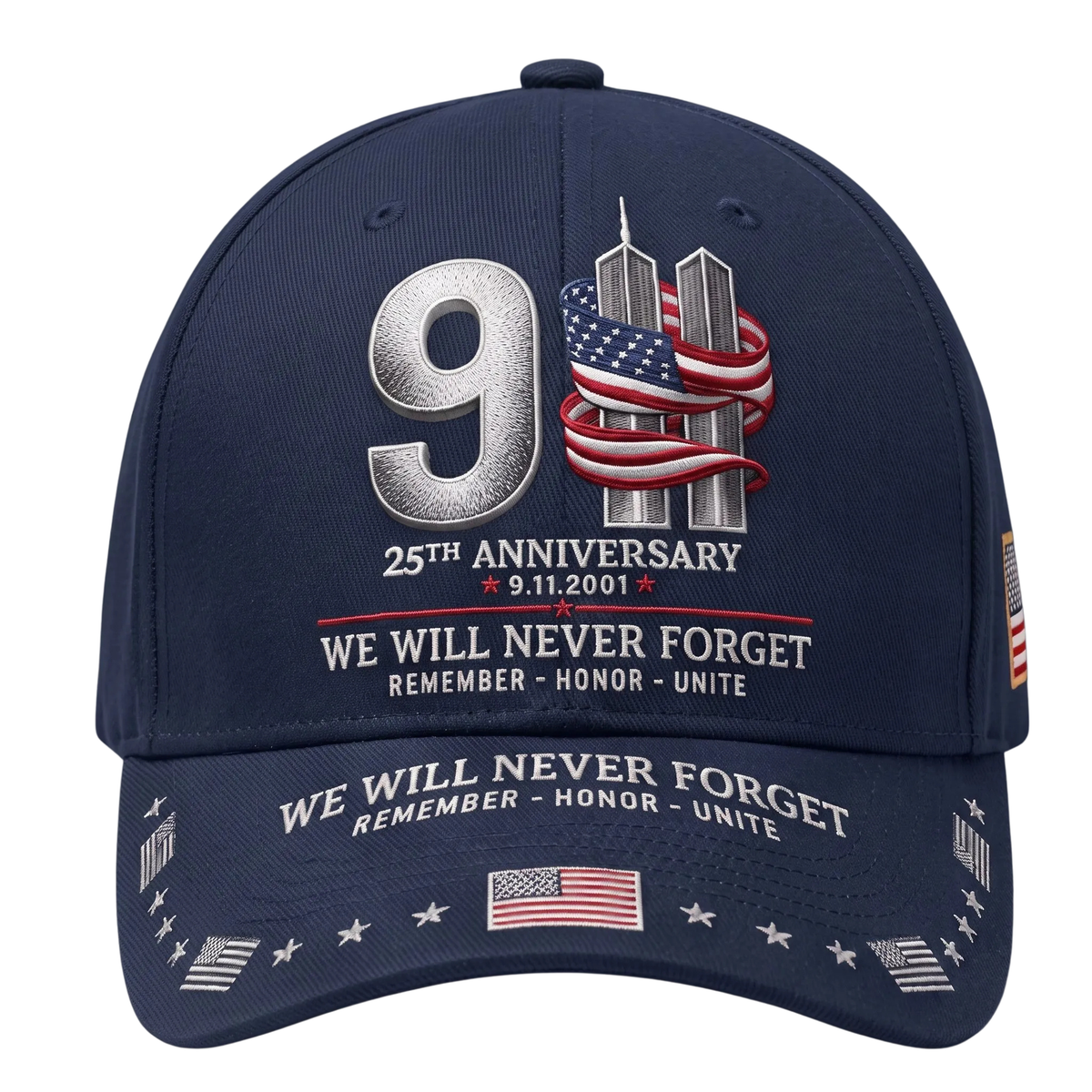 9/11 25th Anniversary We Will Never Forget Always In Our Hearts Hat