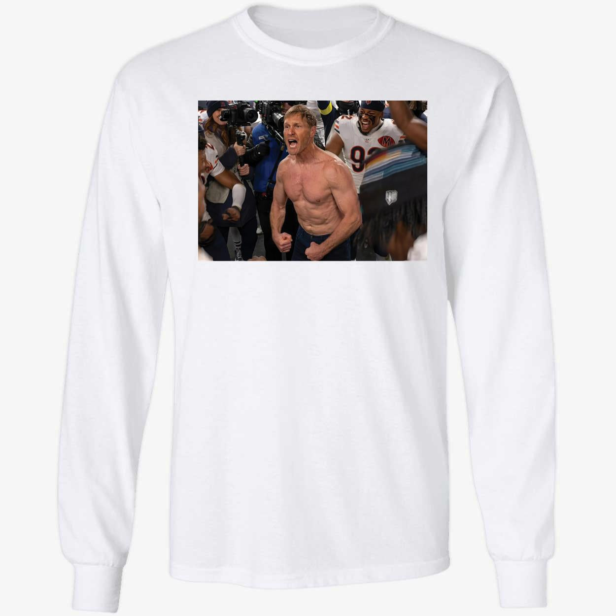 Bears Ben Johnson Rips Off Long Sleeve Shirt