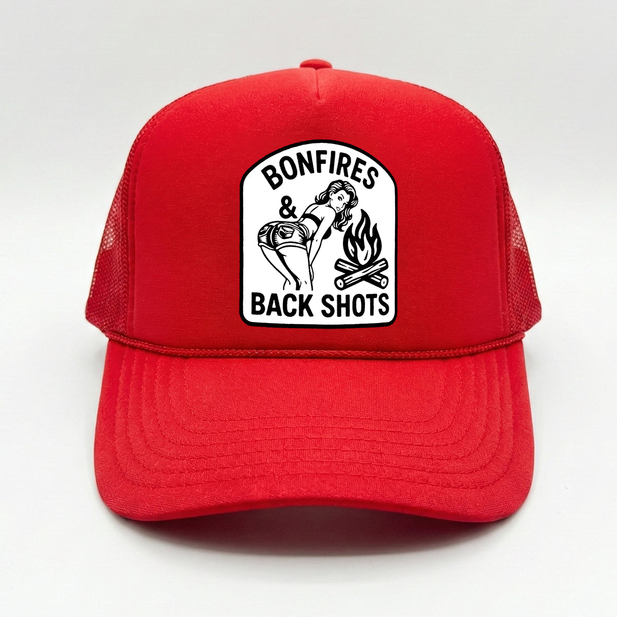Bonfires And Back Shots Trucker Hat