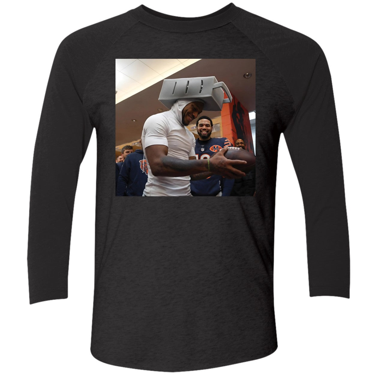 DJ Moore Wore A Cheese-grater Hat Shirt