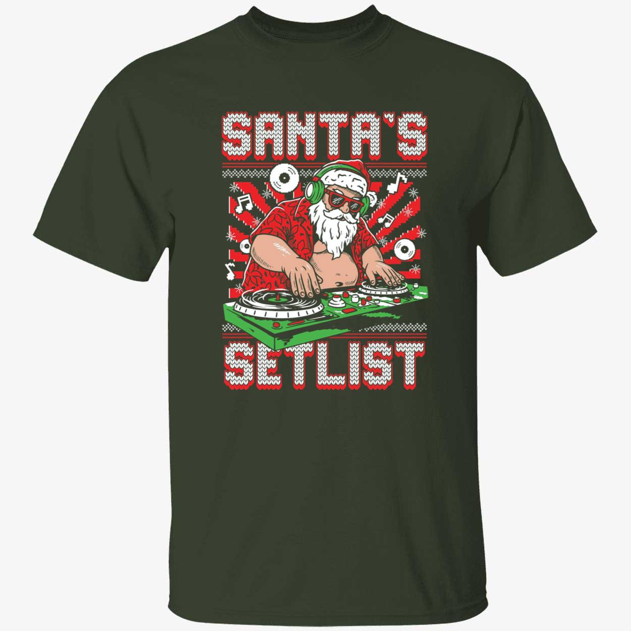 Dj Santa's Setlist Christmas T-Shirt