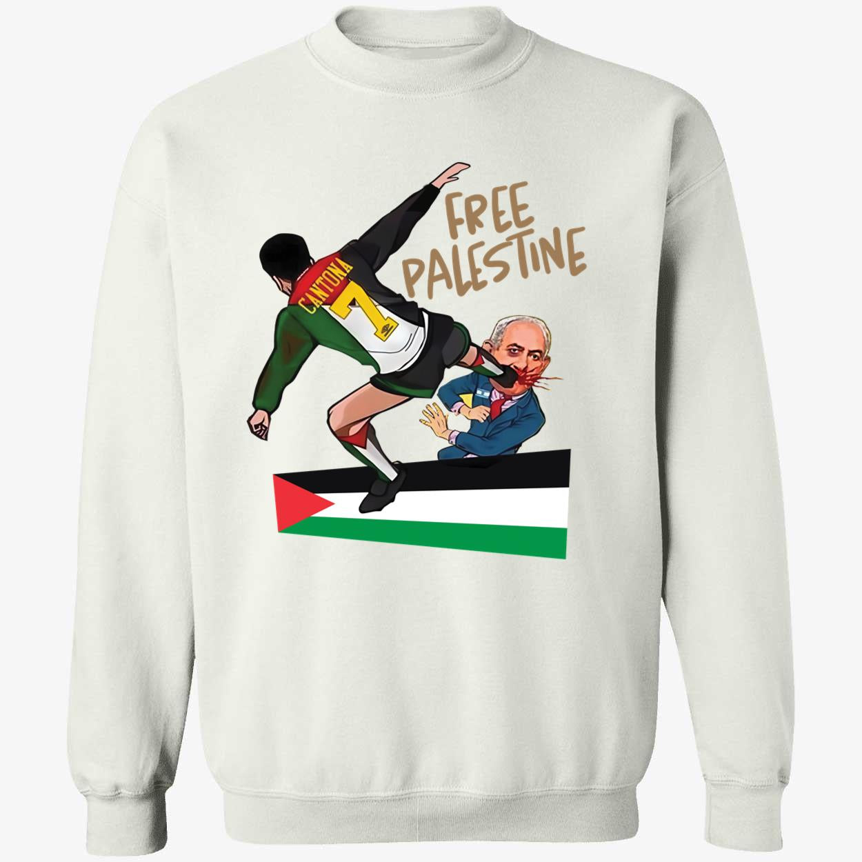 Eric Cantona Free Palestine Kung-fu Netanyahu Sweatshirt