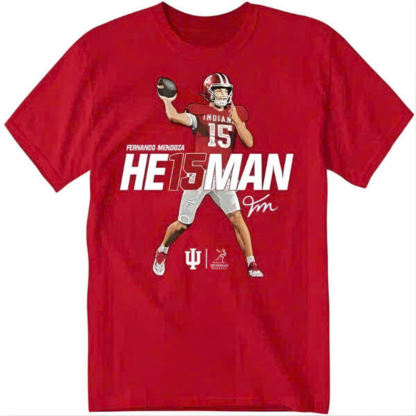 Fernando Mendoza He15man Indiana Football Shirt