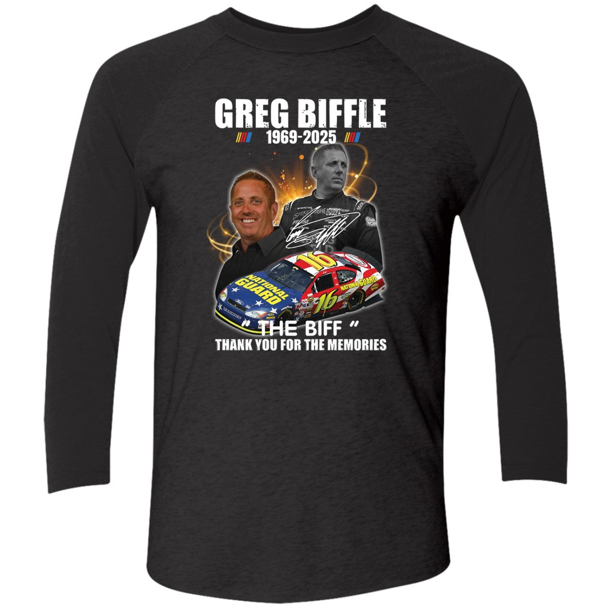 Greg Biffle 1969 2025 The Biff Thank You For The Memories Long Sleeve Shirt