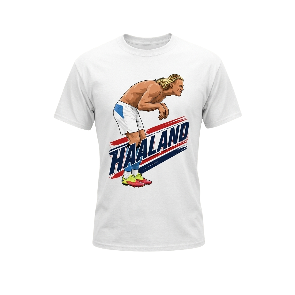 Haaland Cartoon Soccer Shirt