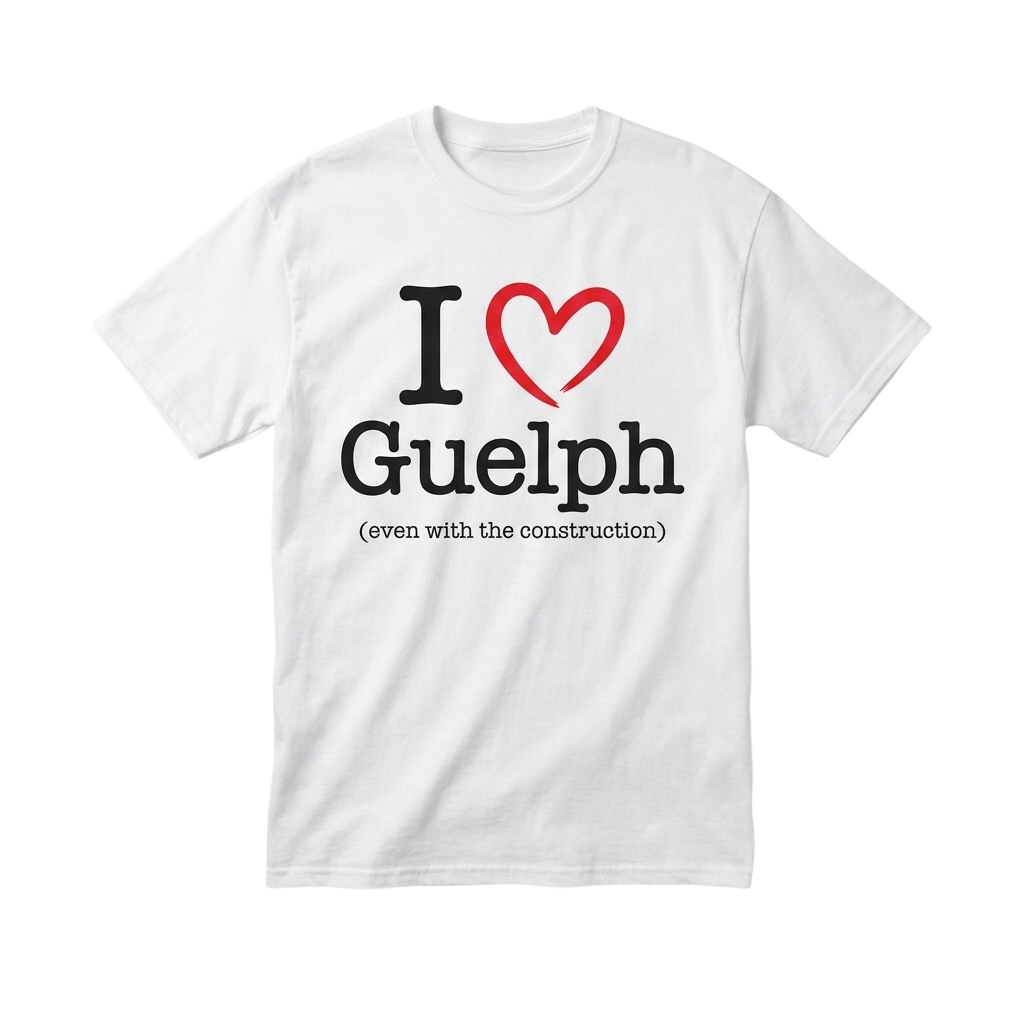 I Love Guelph Even With Construction Shirt