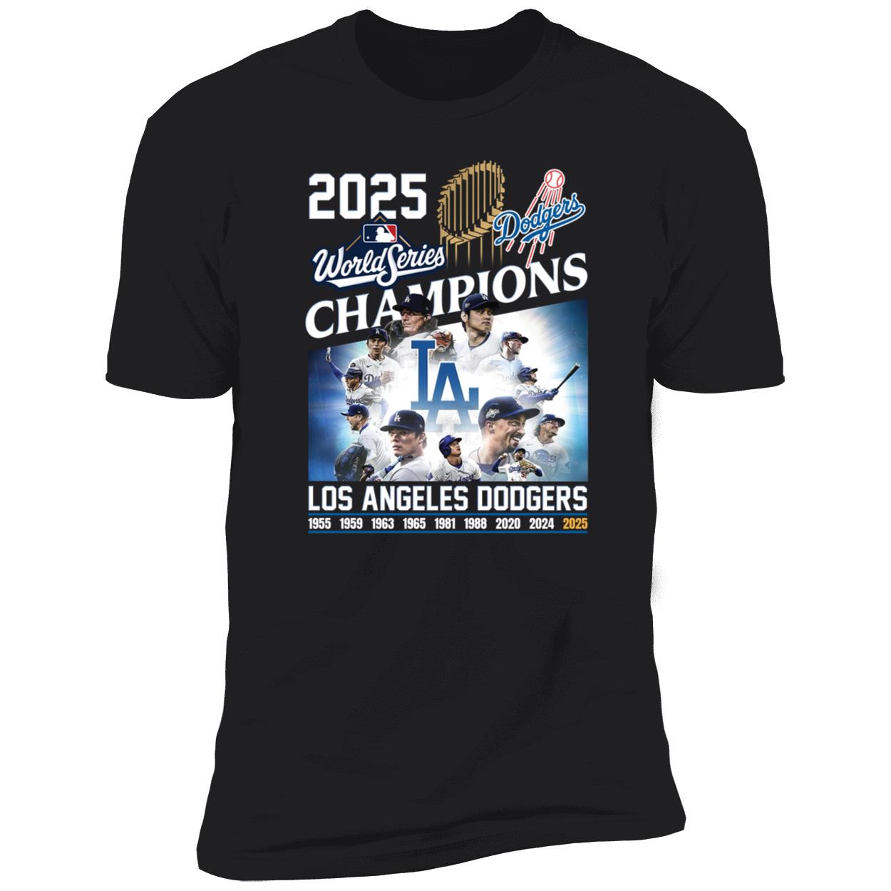 LA Dodgers World Series Champions 2025 Premium SS T-Shirt