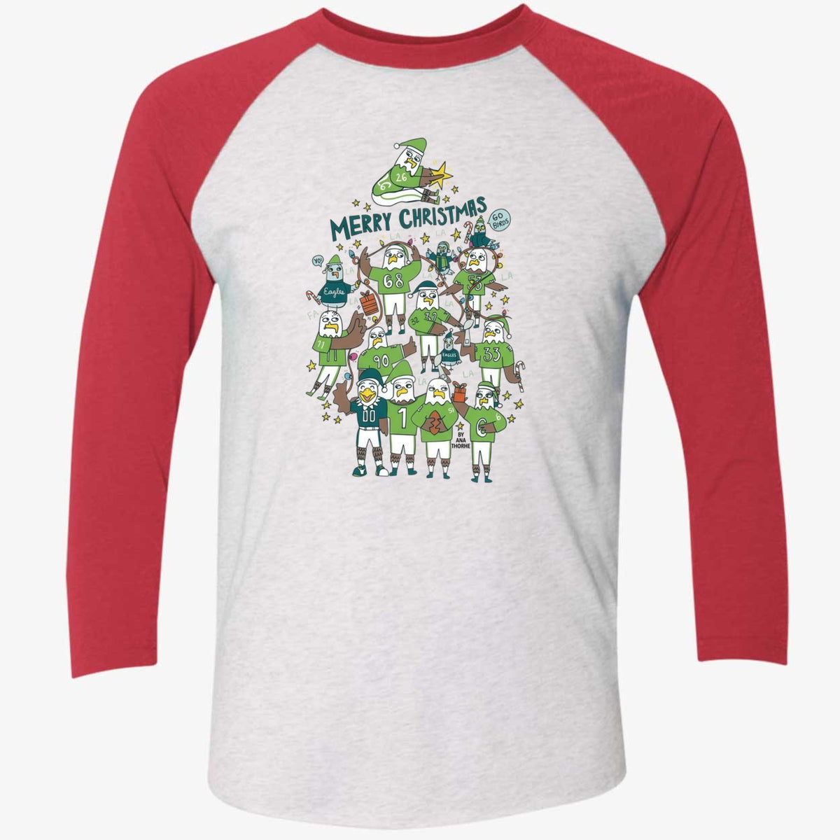 Merry Christmas Go Birds Philadelphia Eagles Christmas Tree Shirt