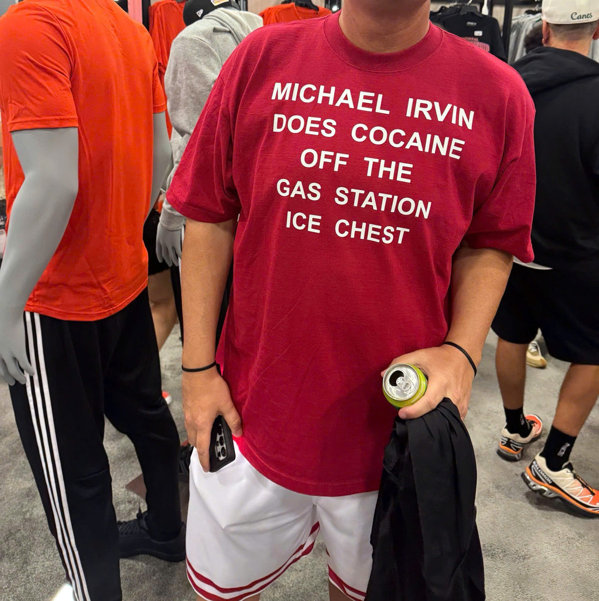 Michael Irvin Does Cocaine Off The Gas Station Ice Chest Shirt