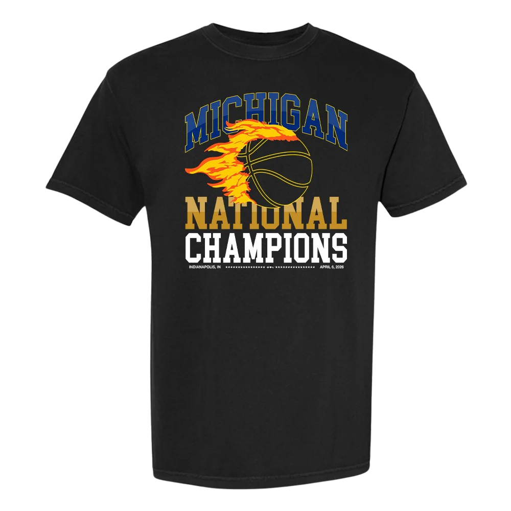 Michigan Wolverines National Champions Flames Shirt