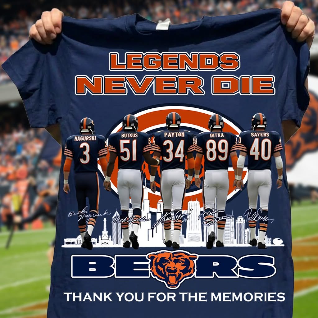 Mike Ditka Legends Never Die Bears Thank You For The Memories Shirt