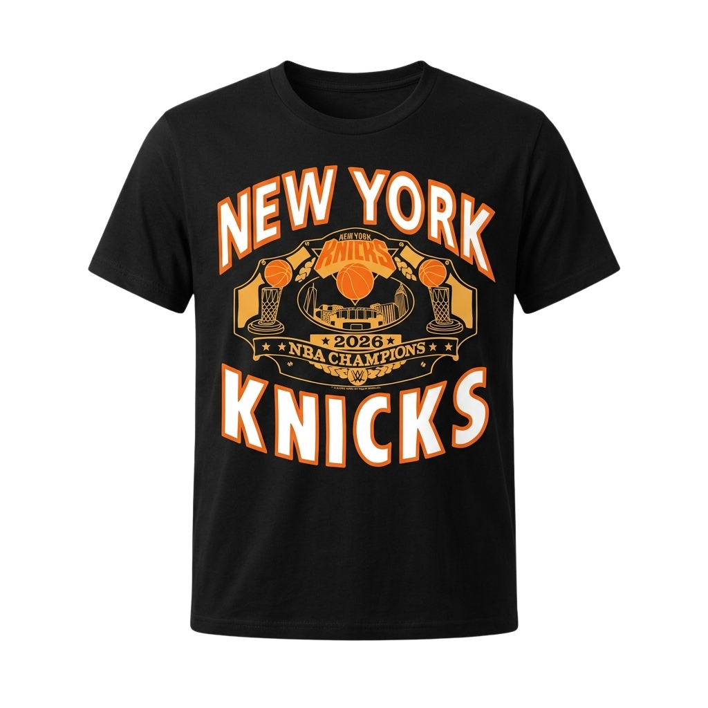 New York Knicks And WWE Championship Belt Shirt