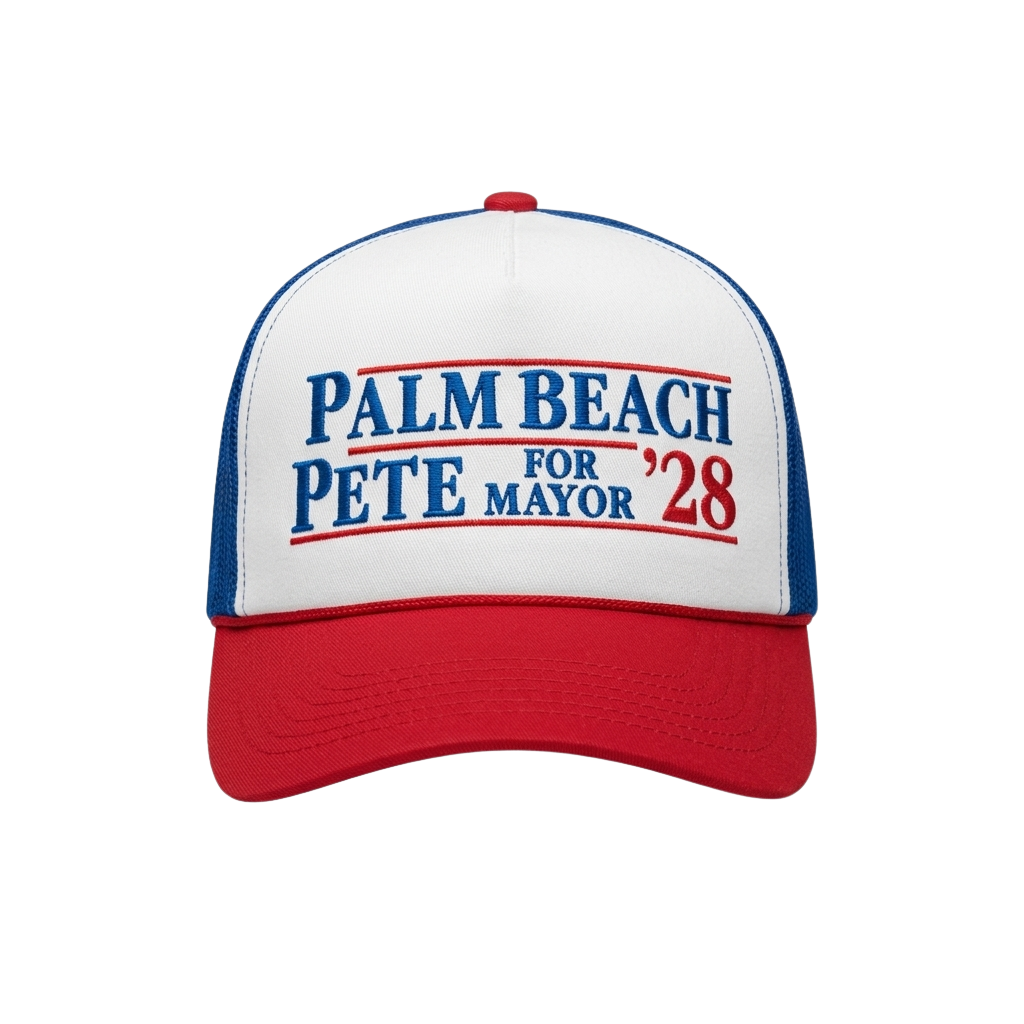 Palm Beach Pete For Mayor 28 Trucker Hat