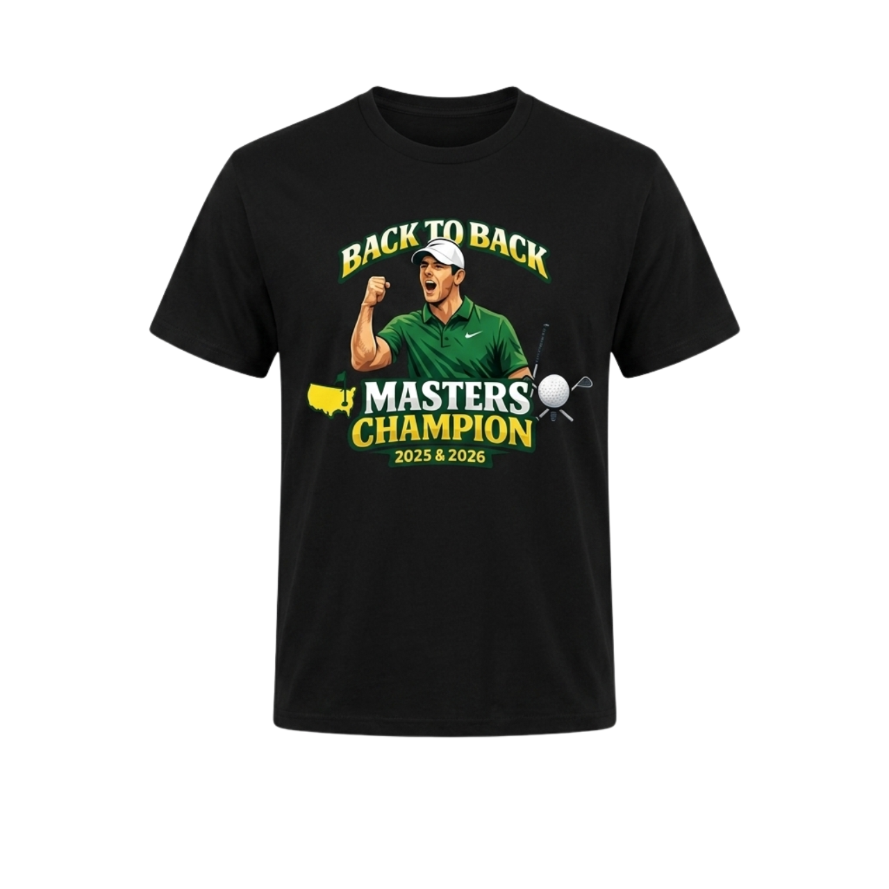 Rory McIlroy Back To Back Masters Champion 2026 Golf Shirt