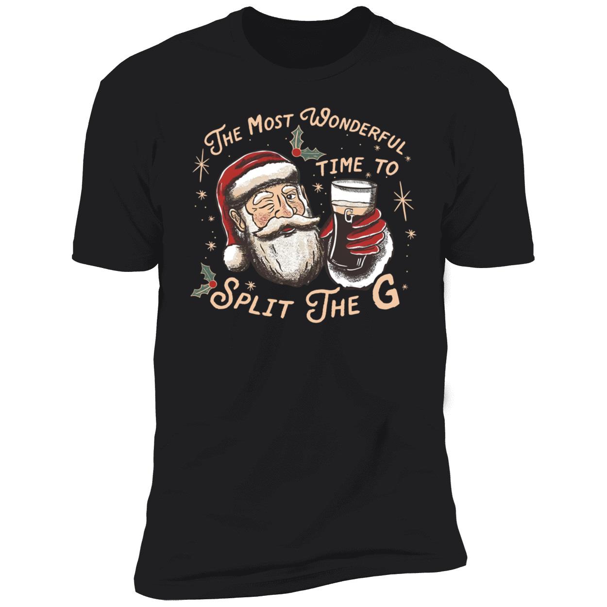 Santa The Most Wonderful Time To Split The G Christmas Premium SS T-Shirt