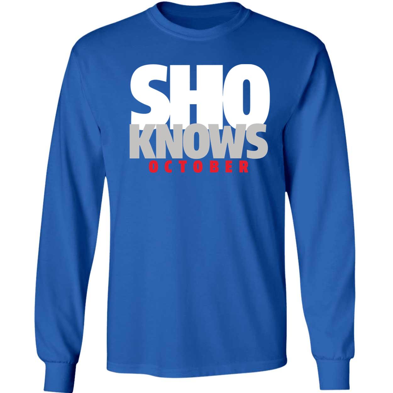 Shohei Ohtani Sho Knows October Long Sleeve Shirt