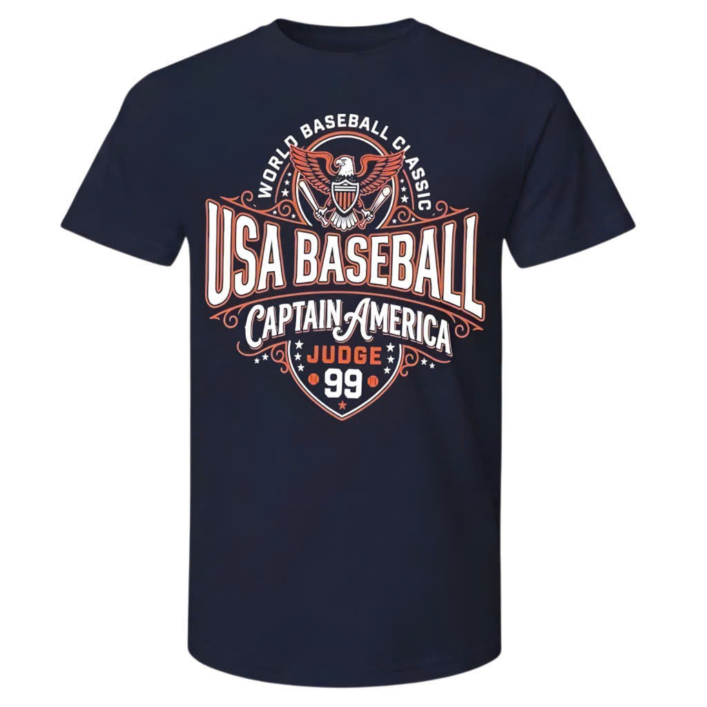 World Baseball Classic USA Baseball Captain America Judge 99 Shirt