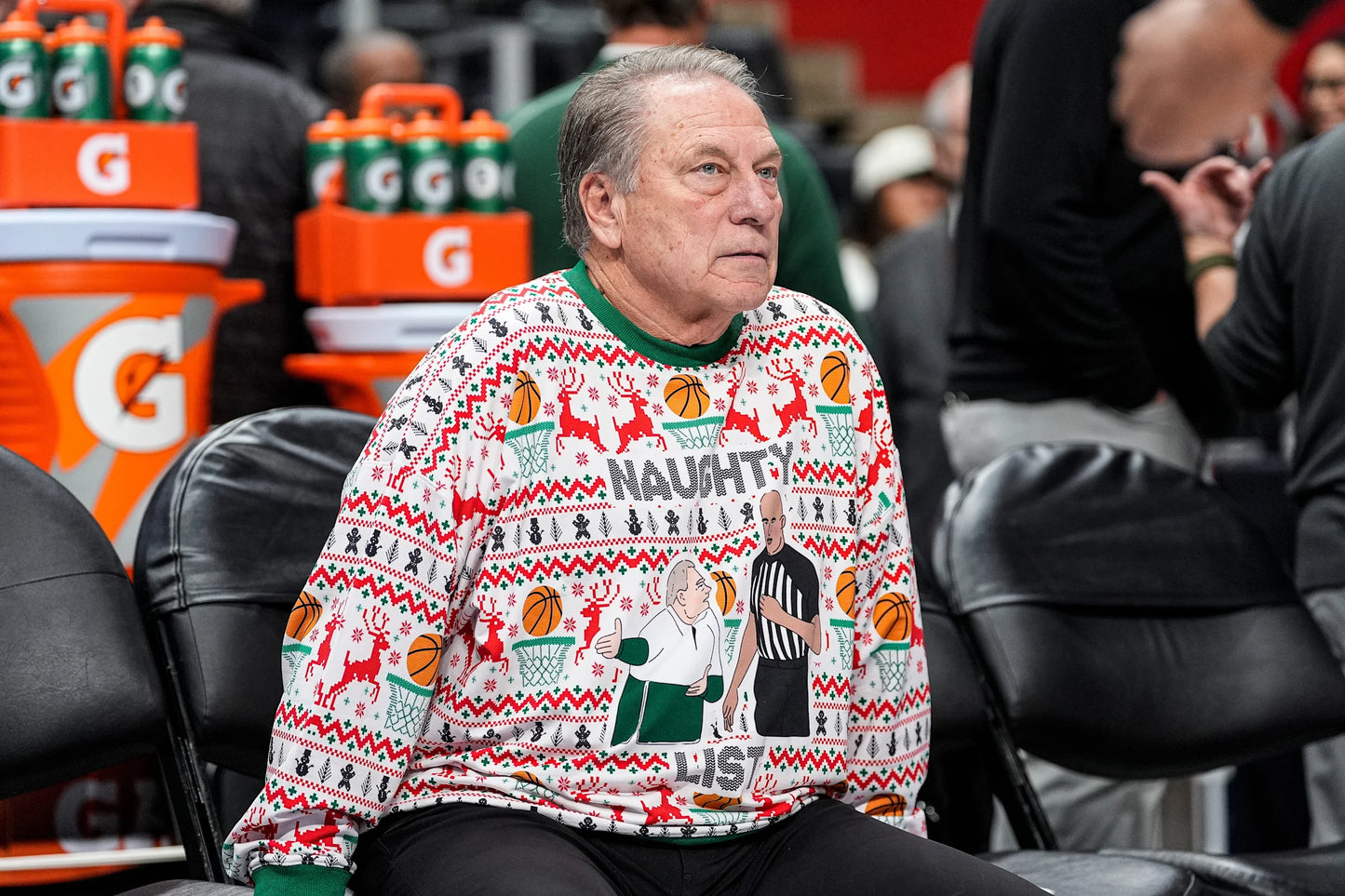 Tom Izzo Naughty List Ugly Christmas Sweater