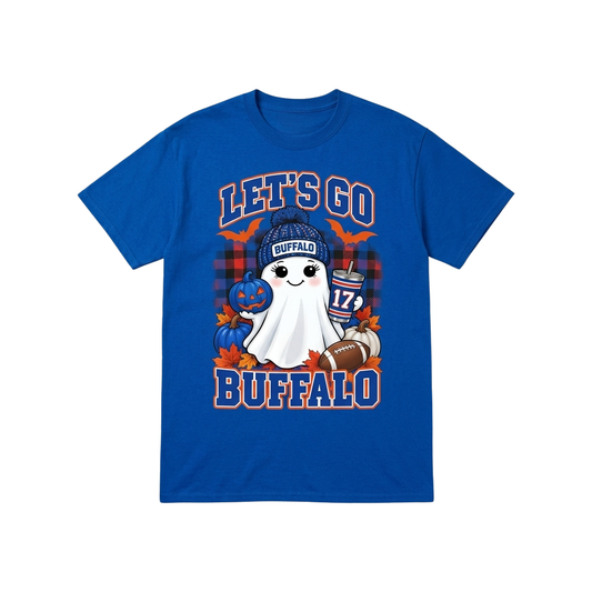 Let's Go Buffalo Ghost With Number 17 Halloween Shirt