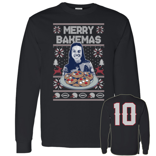 [Front + Back] Drake Maye Merry Bakemas Long Sleeve Shirt