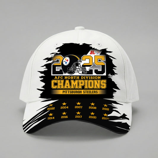 2025 Afc North Champions Pittsburgh Steelers Hat