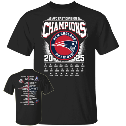 [Front + Back] 2025 East Champions Patriots Shirt