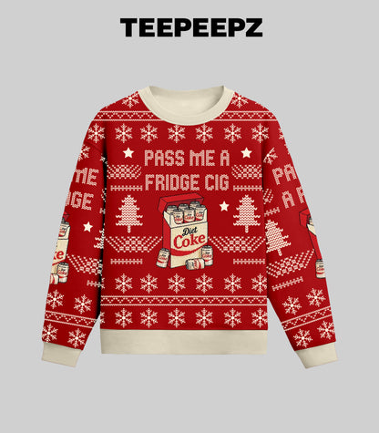 2025 Pass Me A Fridge Cig Diet Coke Christmas Ugly Sweater