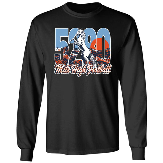 5280 Mile High Football Long Sleeve Shirt