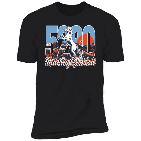 5280 Mile High Football Premium SS T-Shirt