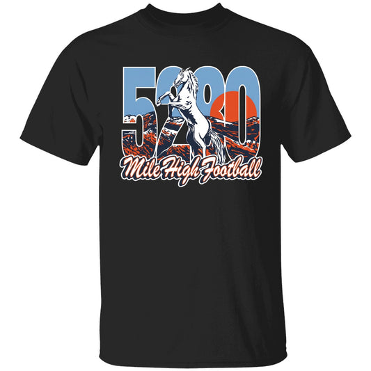 5280 Mile High Football Shirt