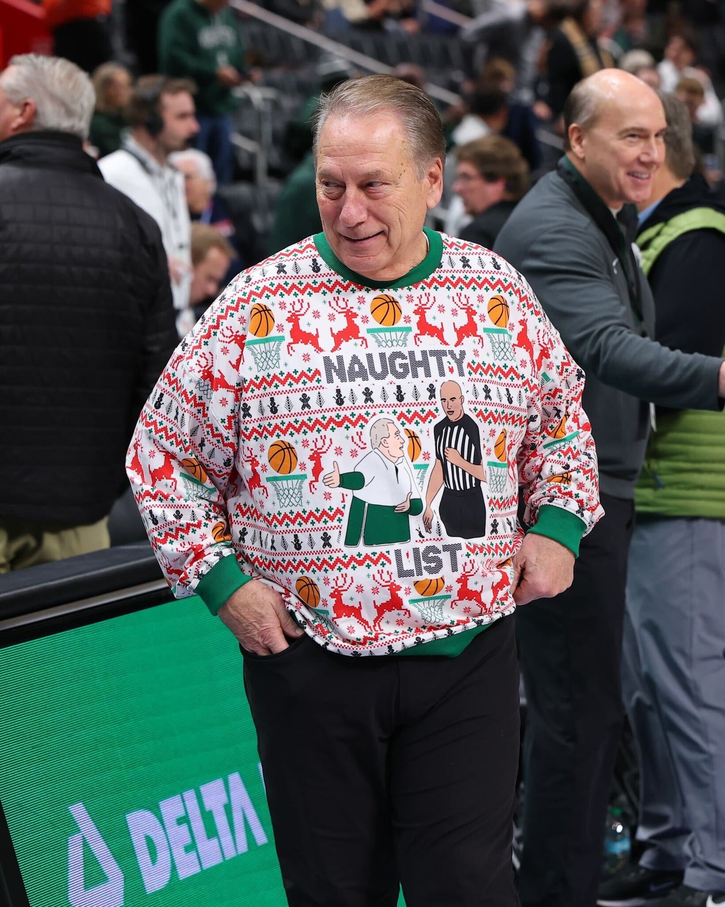 Tom Izzo Naughty List Ugly Christmas Sweater