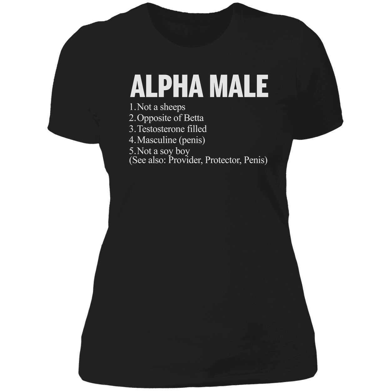 Alpha Male Not A Sheeps Opposite Of Betta Testosterone Filled Masculine Shirt