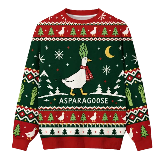Asparagoose Ugly Christmas Sweater
