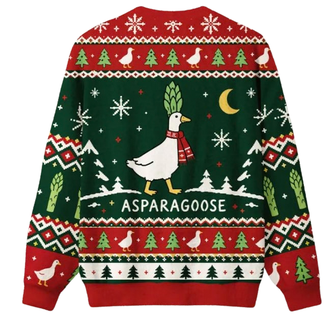 Asparagoose Ugly Christmas Sweater