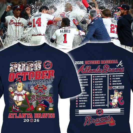 Atlanta Braves 2026 October Baseball Champions Shirt