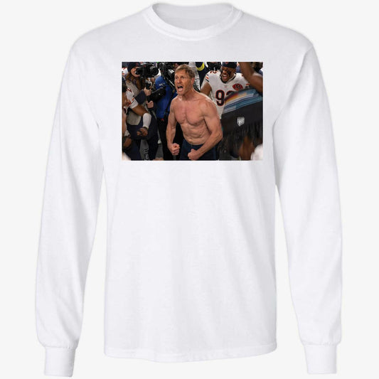 Bears Ben Johnson Rips Off Long Sleeve Shirt