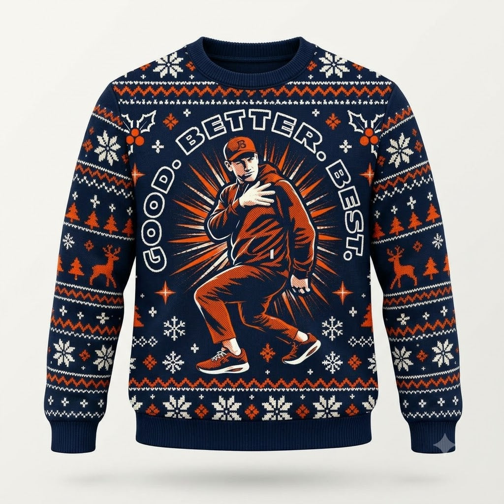 Ben Johnson Good Better Best Ugly Christmas Sweater