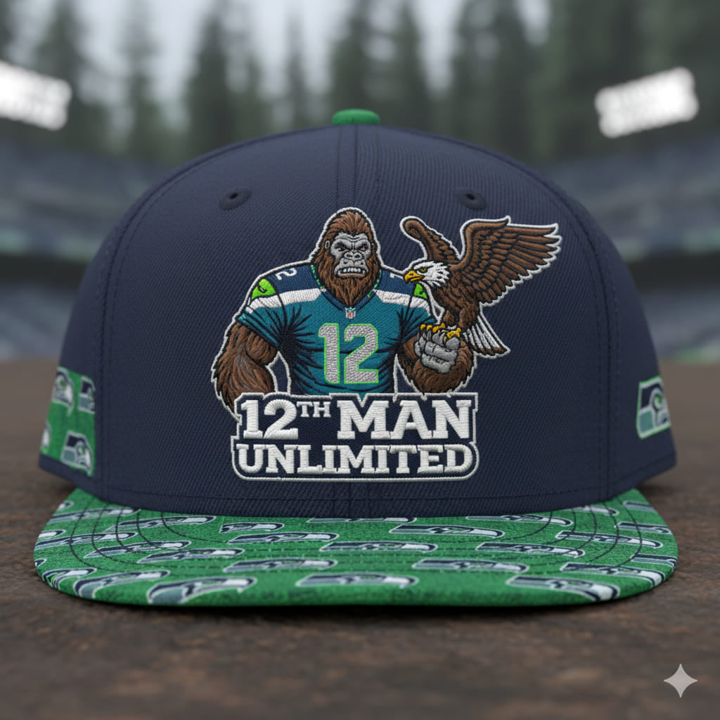 Bigfoot Eagles Seahawks 12th Man Unlimited Hat