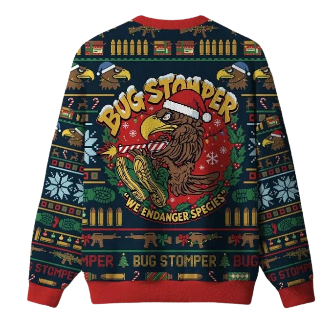 Bug Stomper Alien We Endanger Species Ugly Christmas Sweater