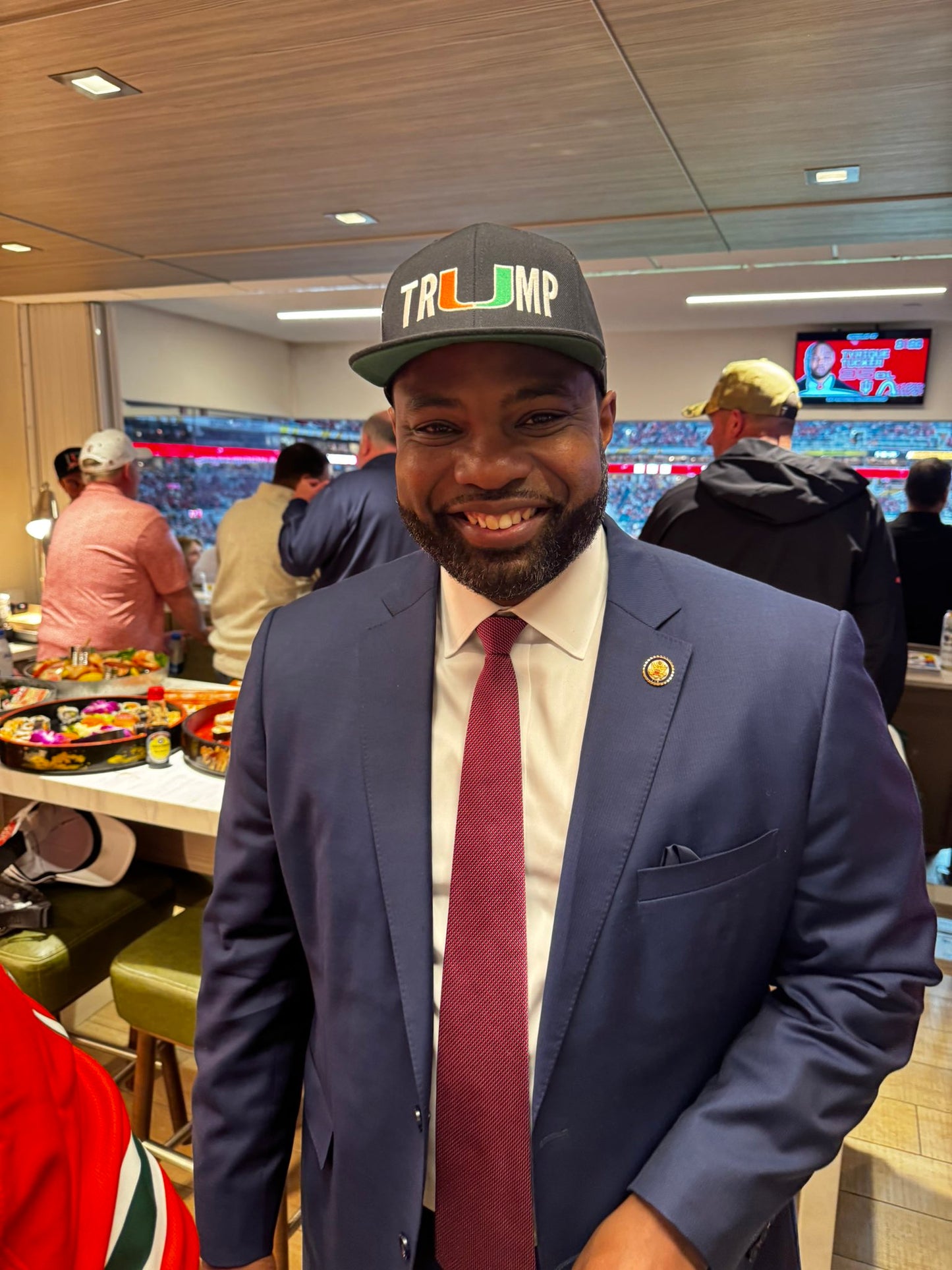 Byron Donalds Wear Trump U Miami Hat