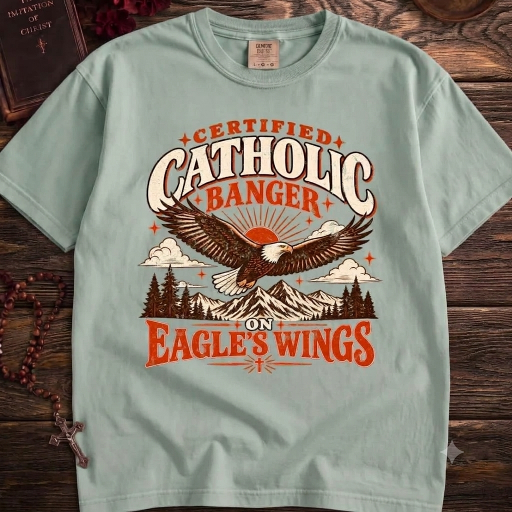 Certified Catholic Banger On Eagle's Wings Shirt