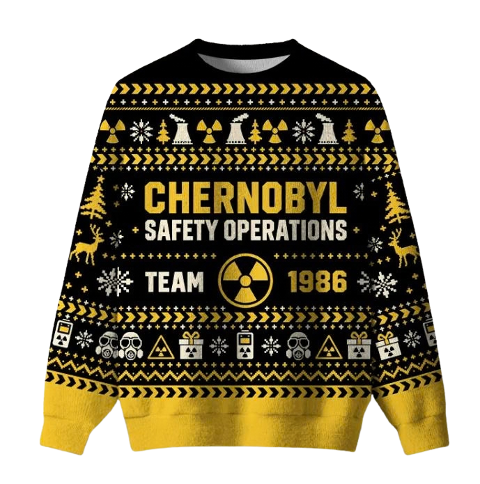 Chernobyl Safety Operations Team 1986 Ugly Christmas Sweater