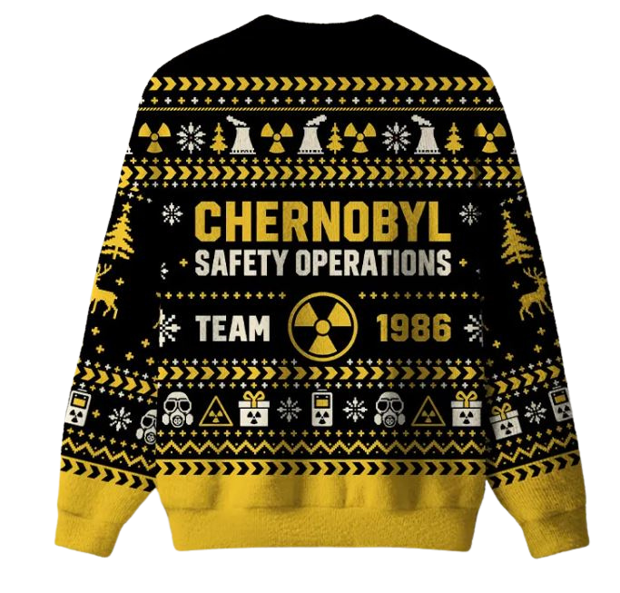 Chernobyl Safety Operations Team 1986 Ugly Christmas Sweater