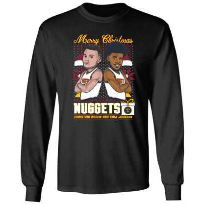 Christian Braun And Cam Johnson Nuggets Merry Christmas Shirt