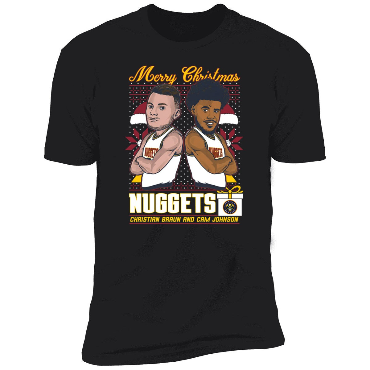 Christian Braun And Cam Johnson Nuggets Merry Christmas Shirt