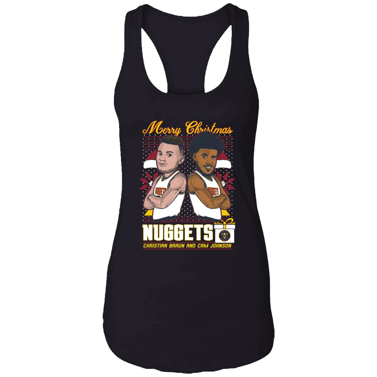 Christian Braun And Cam Johnson Nuggets Merry Christmas Shirt