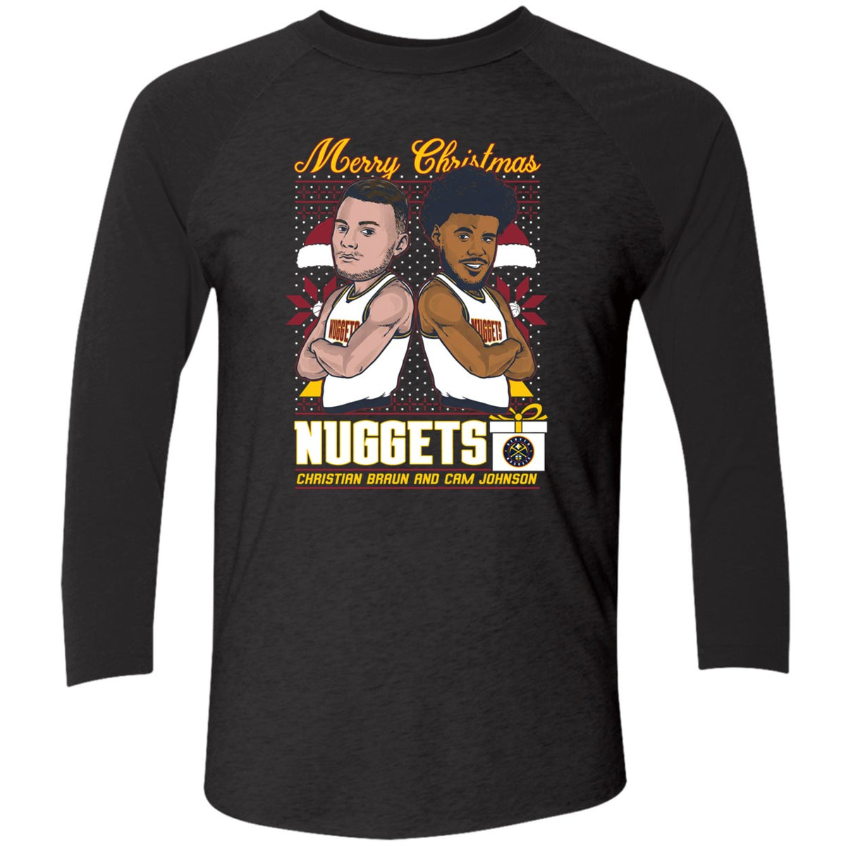 Christian Braun And Cam Johnson Nuggets Merry Christmas Shirt