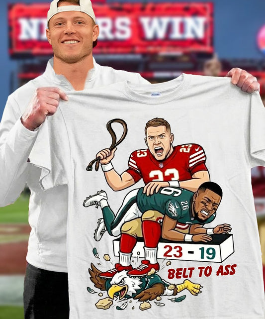 Christian Mccaffrey Belt To Ass Saquon Barkley 23 19 Shirt
