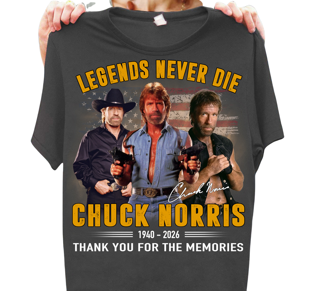 Chuck Norris Legends Never Die 1940 2026 Thank You For The Memories Shirt