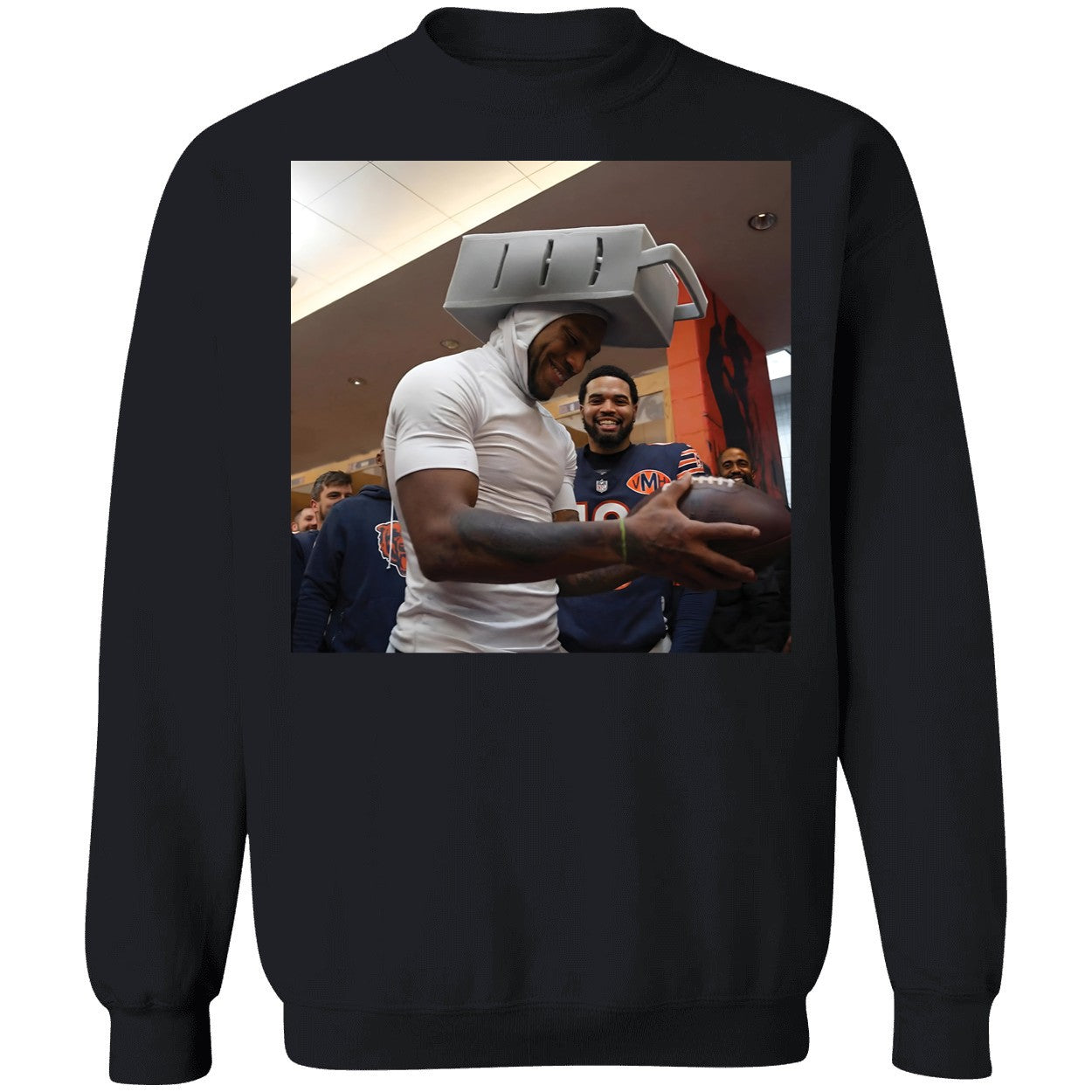 DJ Moore Wore A Cheese-grater Hat Shirt